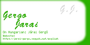 gergo jarai business card